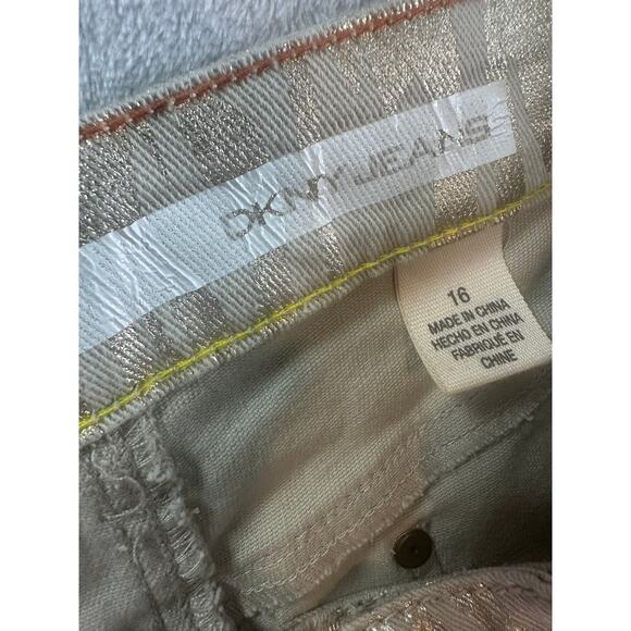 DKNY Metallic Gold Animal Print Jegging - Size 16 - Picture 5 of 7
